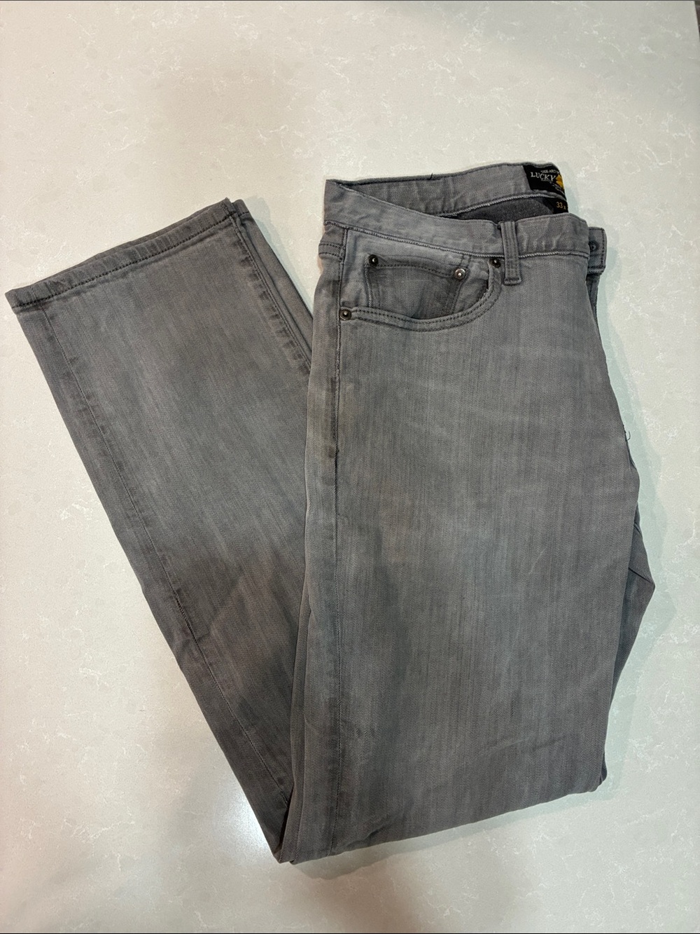 Lucky Brand Men's Slim Straight Jeans in Gray